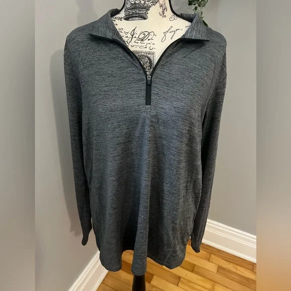 Callaway Gray Half Zip Pullover Long Sleeve - Picture 2 of 6